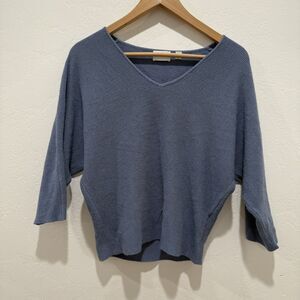 Cyrus Womens XS Extra Small Blue V Neck Thick Shirt Top Blouse Long Sleeve